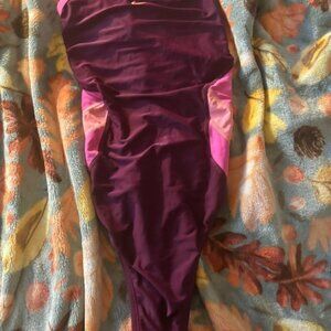 Nike Deep Purple and Pink Swimsuit